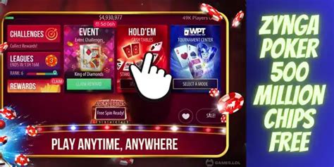 Collect 50,000 Free Chips 07. . Zynga poker 500 million chips free